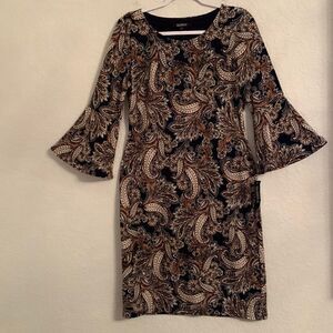 NWT Glamour Paisley Bell Sleeves Dress Size 8